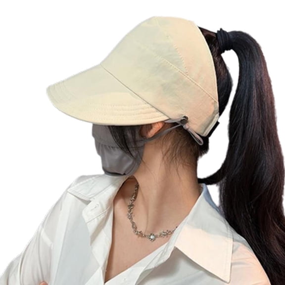 Adjustable Polyester Sun Hat for Women Wide Brim UV Protection Summer Outdoor Fashion