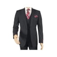 thumbnail image 5 of Men Suit BERLUSCONI Turkey 100% Italian Wool Super 180's 3pc Vested #Ber21 Black, 5 of 11