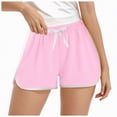 thumbnail image 1 of NIEWTR Girls' Slim Fit Athletic Shorts Adjustment Drawstring Running Shorts Quick Dry Soft Bottom(Pink,15-16 Years), 1 of 5