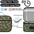 thumbnail image 4 of Football Field Green Pattern Insulated Lunch Bag Teens,Bento School Lunch Bag for Teens for Work,Picnic or Travel 10.6x7.7x4.3 Inches,12 Can Capacity, 4 of 6