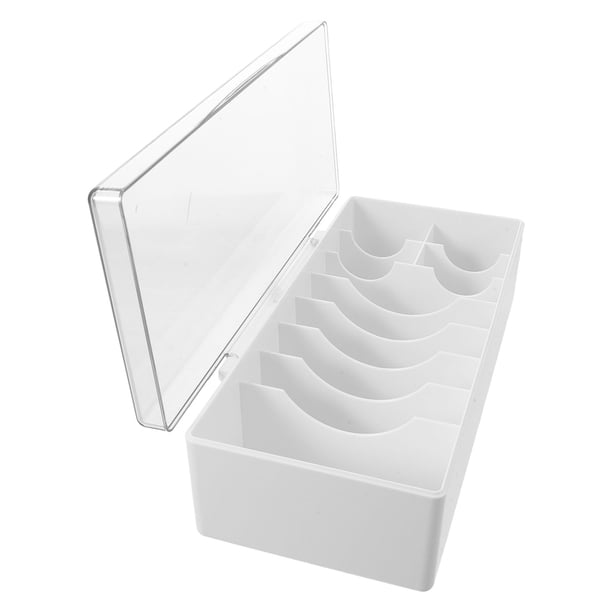 TEHAUX Organizador Acrílico Para Extensiones De Pestañas Con Tapa Y Compartimentos Para De Belleza