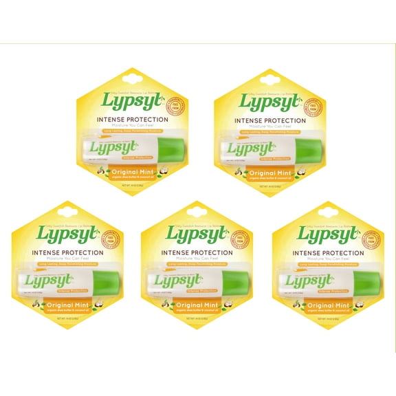 Lypsyl Intense Protection Original Mint Lip Balm, .10 oz. - Pack of 5