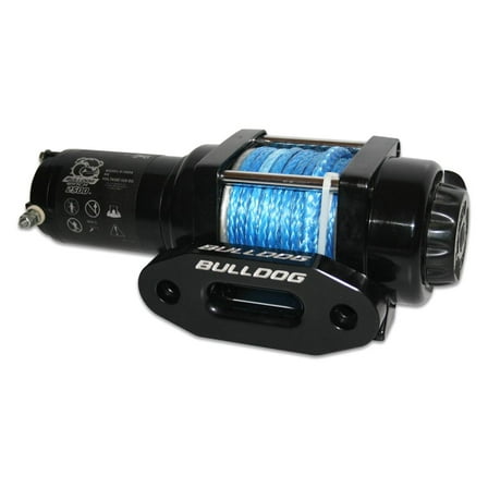 Bulldog Winch 15014 - 2500 lb Center Drum Winch with 50' Synthetic Rope