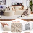 thumbnail image 4 of Soscana 104.9" L Shaped Sectional Sofa with Chaise, Boneless Sofa Couch Corduroy Fluffy Couch with Deep Seat,for Living Room,Apartment, No Assembly, 4 of 8
