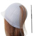 thumbnail image 1 of Punched Silicone Highlight Hair Cap With Needle Professional Reusable Highlighting Poked Hole Caps With Hooks For Color Hair Salon Hairdressing Dyeing, 1 of 3