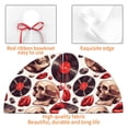 thumbnail image 3 of KLL 36" Christmas Tree Skirt record lips Skull Xmas Tree Skirts Mat for New Year Xmas Holiday Party Indoor Outdoor Home Decoration, 3 of 5