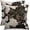 Black White-peony, variant on Brown Grey Gray Floral Pillow Covers 16x16 Inch Set of 2, Vintage Farmhouse Flowers Pattern Print Antique Decorative Throw Pillow Cases Rustic Neutral Cushion Covers Outdoor Decor for Sofa Couch Bed