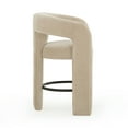 thumbnail image 5 of Malone Taupe Performance Chenille Stool, 5 of 8