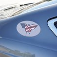 thumbnail image 3 of Wonder Woman USA American Flag Logo Automotive Car Refrigerator Locker Vinyl Euro Oval Magnet, 3 of 5