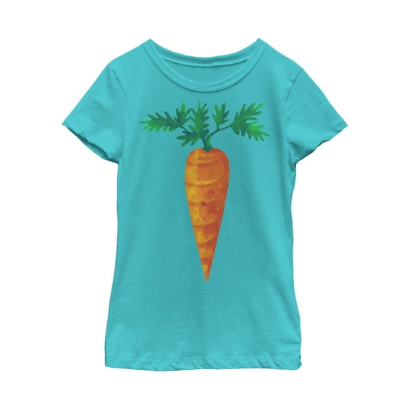 Girl's Lost Gods Easter Carrot Graphic Tee Tahiti Blue Medium