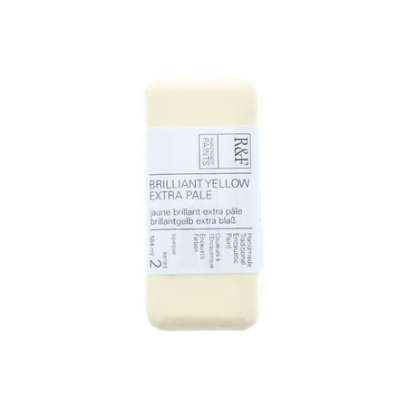 UPC: 0836943001053 | R&F Handmade Paints Encaustic Paint Cake 104ml Brilliant Yellow Extra Pale