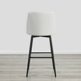 thumbnail image 3 of CHITA 30 inch Counter Height Swivel Bar Stools Low Back Set of 4,Faux Leather in white, 3 of 7