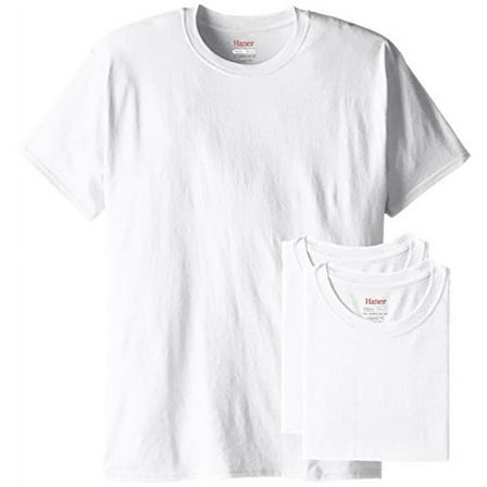Hanes Men's 3 Pack ComfortBlend Short Sleeve T-Shirt, White, X-Large