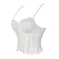 thumbnail image 3 of Miqool Hauts Corset pour Femmes Bustier en Dentelle Soutien-Gorge à Armatures Halloween Exotique Ajusté, 3 of 5