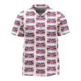thumbnail image 3 of Camisa hawaiana con estampado 3D de Donald Trump Fighting para hombre, blusas de moda con solapas estilo hawaiano, estilo patriótico de EE. UU., 3 of 5