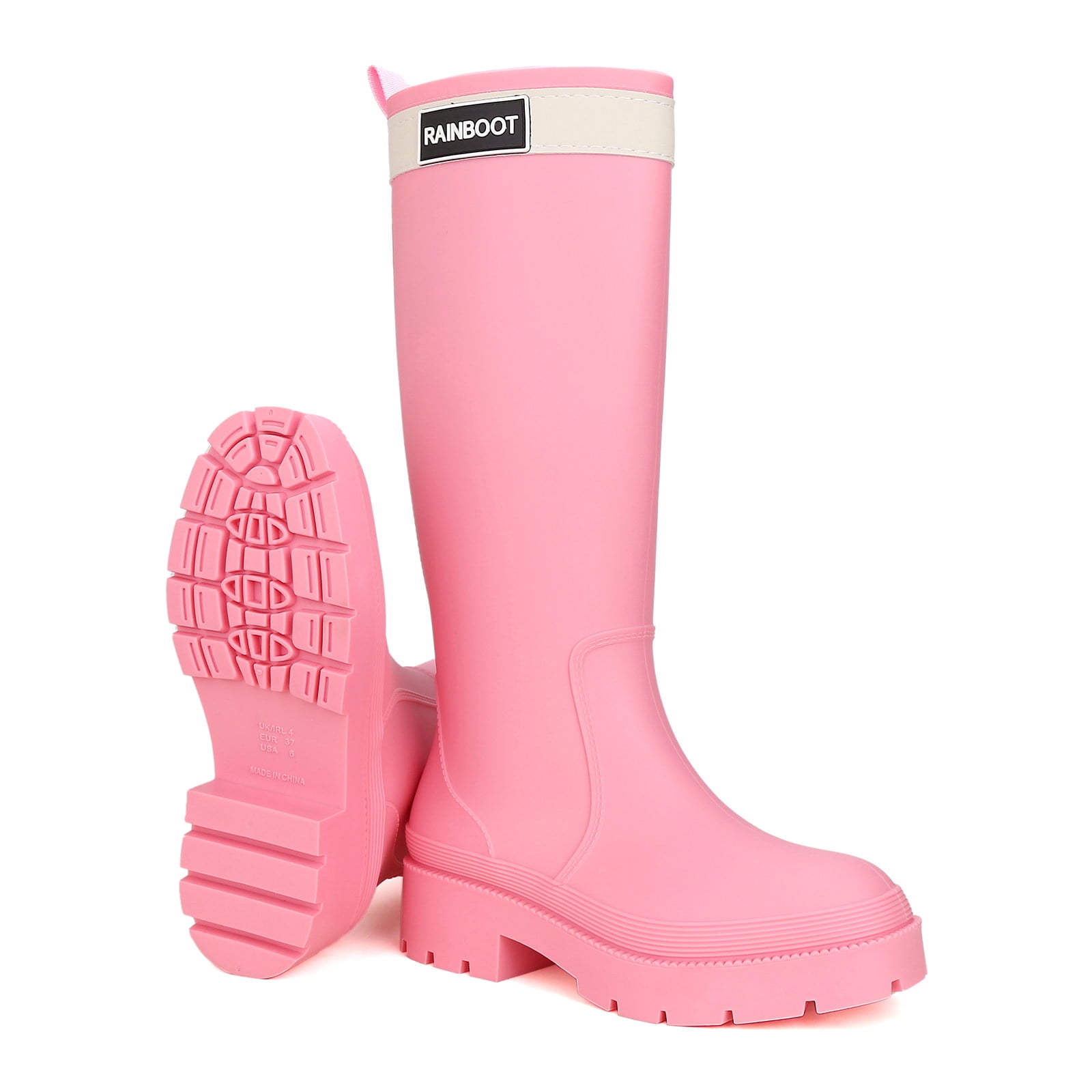 Lcamaw Rain Boots for Women,Waterproof Rubber Boots,Knee High Garden Fishing Muck Boots,Lightweight Comfortable Water Boots,Outdoor Work