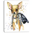 thumbnail image 2 of Brown Toy Terrier Dog Watercolor - Abstract Canvas Art Print, 2 of 3