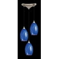 thumbnail image 1 of Chesterfield Leys - Pendentif Triangulaire à Trois Lumières Rouge Satin Nickel Écarlate, 1 of 1