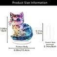 thumbnail image 4 of Desktop Ornament - Acrylic Decorative Ornaments - Colorful Desktop Decoration Acrylic Decorative Logo Cat Colored 2D Flat Decoration Mini Cat Decoration Desktop Decoration - 1 Cat Figurine, 4 of 9