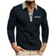 thumbnail image 2 of pstuiky camisas de manga larga para hombre, Camisa deportiva de manga larga con cuello vuelto y botones para hombre Tops de hombre xxl, 2 of 6