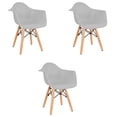 thumbnail image 1 of Juego de tres sillas Eames con descansabrazo para Niños y Niñas (GRIS), 1 of 4