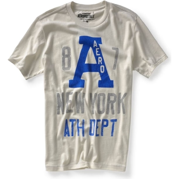 Camiseta gráfica Aeropostale 87 para hombre, blanca, extragrande