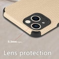 thumbnail image 3 of ELEHOLD for iPhone 14 Pro Slim Thin Case Fiber Pattern Full Body Protection Shockproof Anti-Fingerprint Anti-Scratch Protective Case 6.1 inch For iPhone 14 Pro,Khaki, 3 of 8