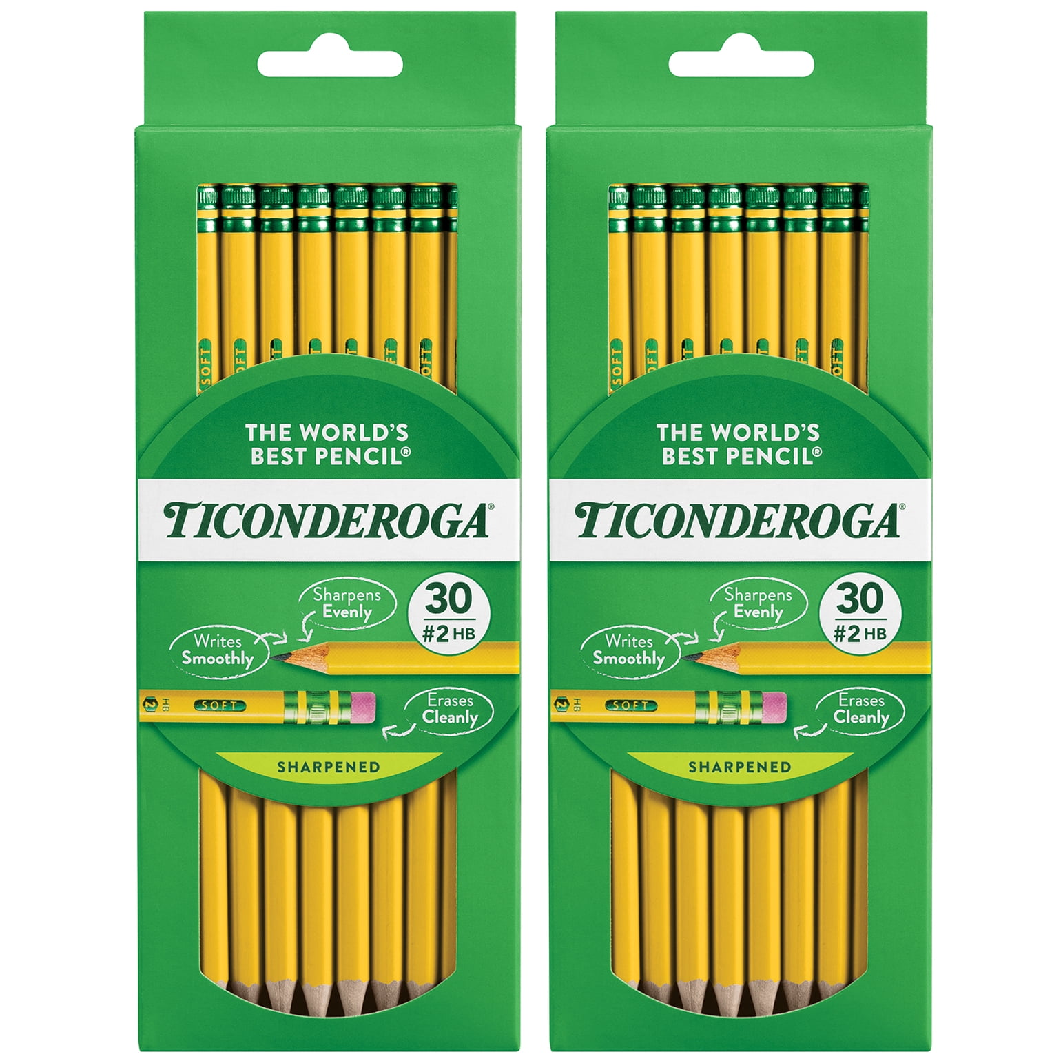 Ticonderoga Woodcase Pencil, HB #2, Yellow Barrel, 96 Pack