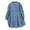 Blue, variant on Mercatoo Girls Square Collar Denim Dress Button Down Long Sleeve Loose 𝐅lowy Knee Length Swing Dress for 4 to 14 Years Girl Dresses