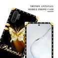 thumbnail image 3 of Daizag Funda Compatible Con Samsung Galaxy Note 10 Plus B Funda De Mariposa Dorada Lujo Elegante Mujer Niña Decoración De Metal Esquina Suave Tpu Funda Para Samsung Galaxy Note 10 Plus, 3 of 5