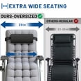 thumbnail image 3 of Silla Zero Gravity YOMIFUN Oversized XL Lounge gris, 3 of 7