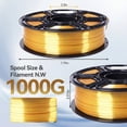 thumbnail image 2 of Epelay Silk PLA Plus 3D Printer Filament 1.75mm, Shiny Gold Finish, 1kg Spool, Strong Layer Adhesion, Smooth & Glossy Prints, Fits Most FDM Printers, 2 of 9