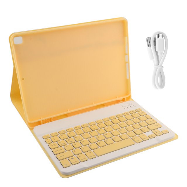 Funda con teclado inteligente Sincero Para Bluetooth con ranura Para lápiz Para tableta iOS Air3/Pro 10.5/10.2 amarillo
