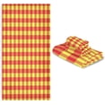 thumbnail image 7 of SKYSONIC 3 Pack Towel Red and Yellow Check Plaid Gingham Cotton Bath Towel Set (1 Bath Towel, 1 Hand Towel, 1 Washcloth) for Bathroom, Super Soft and Quick Dry Towels, 7 of 7