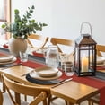 thumbnail image 6 of Red Gray Black Round 13 Inch Placemats Set of 2, Vintage Country Gradient Wooden Grain HeatResistant Non Slip Place Mats for Dining Table, Wipeable Braided Kitchen Table Mats for Housewarming, 6 of 9