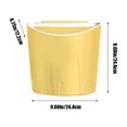 thumbnail image 3 of AuroraX 2.6L Kitchen Trash Can Yellow Mounted Waterproof Hanging Arched Shape Garbage Container Basket Plastic Modern Trash Bin for Compact Spaces, 3 of 6