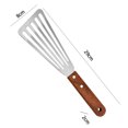 thumbnail image 5 of Yesbay Fish Turner Not Sticky Wooden Handle Heat Resistant Stainless Steel Lightweight Cooking Shovel for Home, 5 of 7