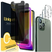 [2+2 Pack] UniqueMe Comaptible for iPhone 11 Pro 5.8 inch Anti Spy Privacy Screen Protector and Camera Lens Protector,