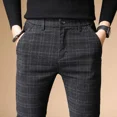 thumbnail image 5 of Pantalones holgados de verano para hombre, pantalones de traje rectos para hombre, pantalones chinos azules para hombre, spandex, coreanos, muchas reseñas de moda de sastrería 2024, 5 of 5