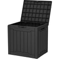 thumbnail image 6 of Dextrus 30 Gallon Weatherproof Resin Deck Box with Lock, Outdoor Patio Storage, Black, 6 of 6