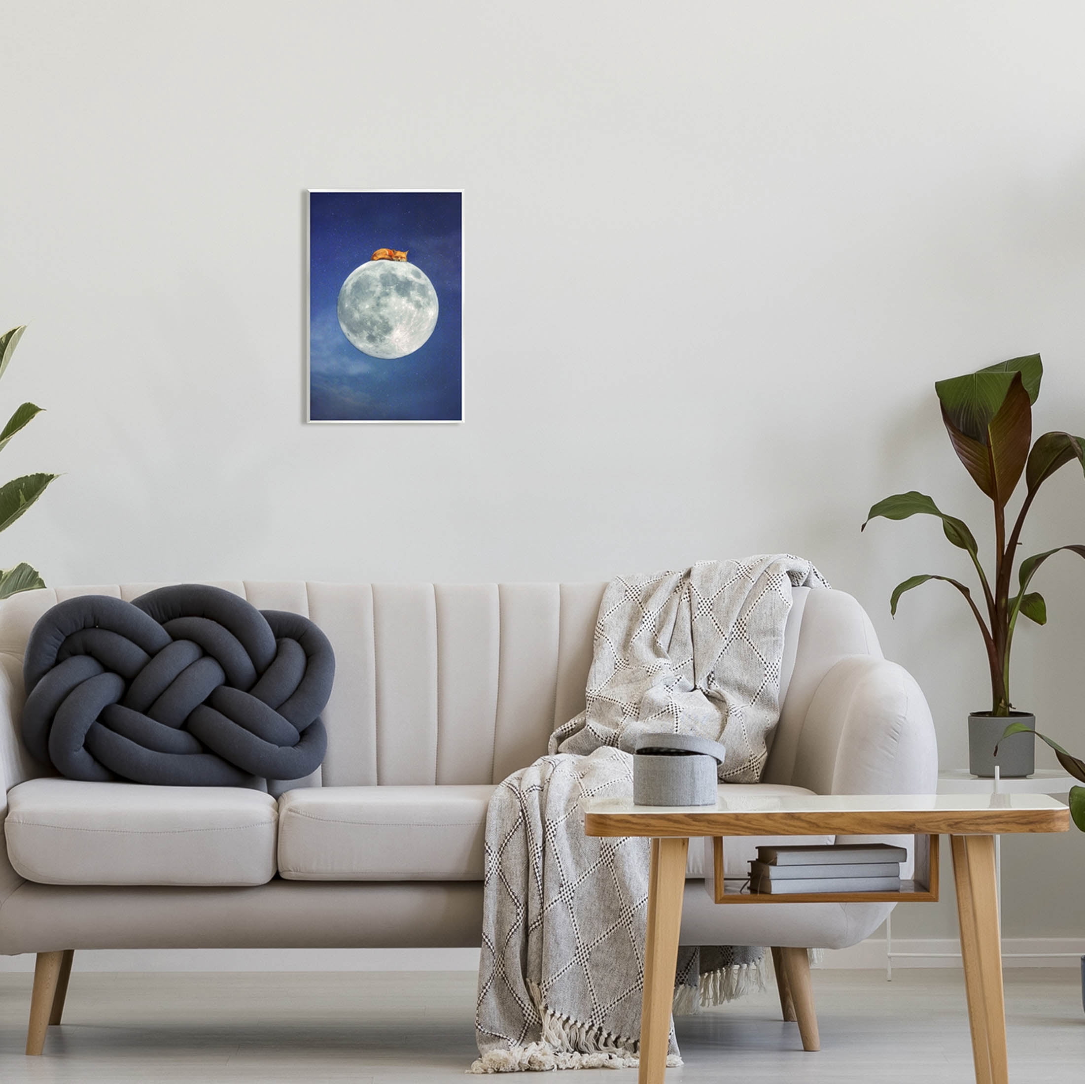 Stupell Industries Fox Sleeping Night Sky Moon Graphic Art Unframed Art Print Wall Art, Design by Carrie Ann Grippo-Pike