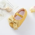 thumbnail image 5 of Uccdo Newborn Baby Girls Casual Flats Shoes Infants Non-Slip Cute Bowknot Princess Dress Shoes 0-12M, 5 of 7