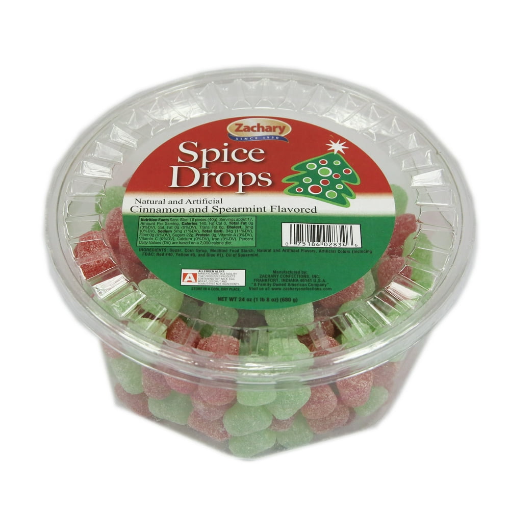 Zachary Holiday Cinnamon & Spearmint Flavored Spice Drops, 24 Oz