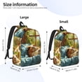 thumbnail image 2 of Bingfone Lazy Home Style Guinea Pig Print Canvas College Laptop Backpack, Large Capacity Lightweight College Bookbag Casual Daypack-Medium, 2 of 5