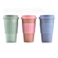 thumbnail image 5 of Raindrops Wheat Straw Reusable Cups Assorted Color for Daily Use 3Pcs, 5 of 6