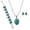 Green, variant on SPRING PARK 4Pcs/Set Earrings Bracelet Necklace Jewellery Set Vintage Antique Silver Turquoise Stone Bracelet