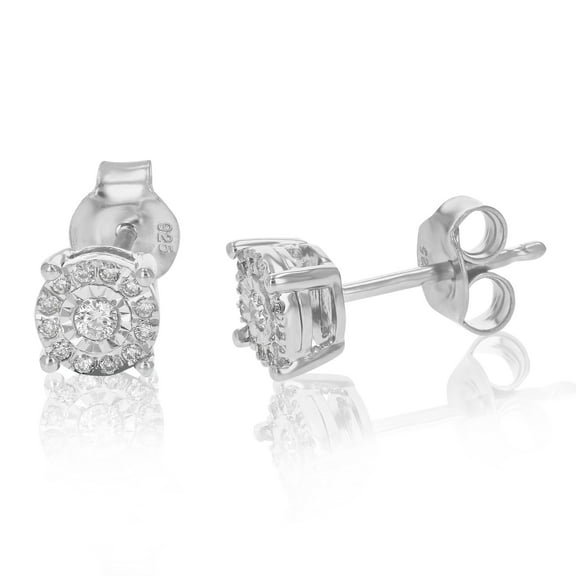 Vir Jewels 1/6 CTTW Lab Grown Diamond Composite Earrings in Sterling Silver With Push Backs For Women
