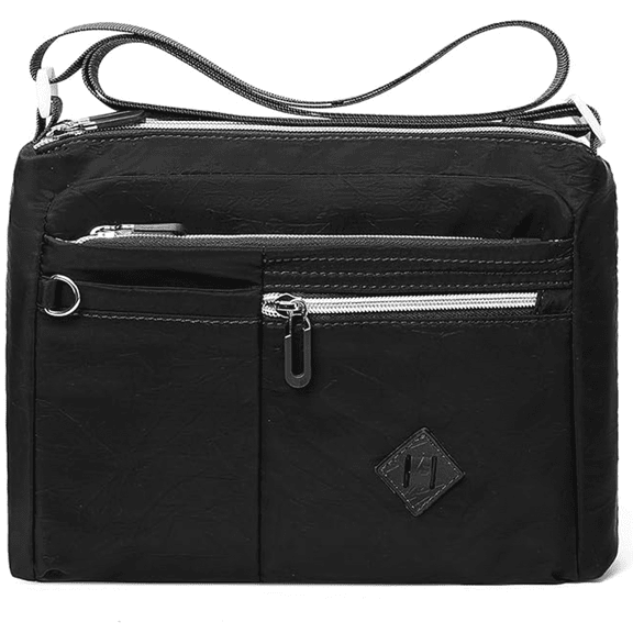 Women's Casual Crossbody Bag Multi-Pocket Shoulder Bag Casual Crossbody Bag Waterproof Nylon Messenger Purse