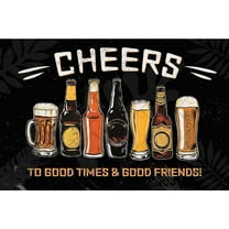 Noete Vintage Metal Tin Sign 12x16 Inch Rustic Wall Art for Home Bar, Man Cave & Pub Funny Retro Beer Bar Decor Sign for Good Times with Friends