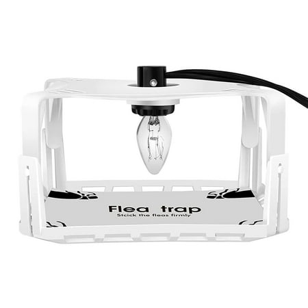 

Flea Trap | Safe Electric Flea Capture Trap 2 Glue Boards 2 E12 Bulbs | Natural Light Bulb Flea Control for Home House Inside Safe for Children Pet Dog Cat